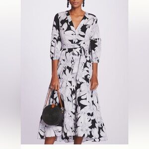 Maeve by Anthropologie puff sleeved midi dress